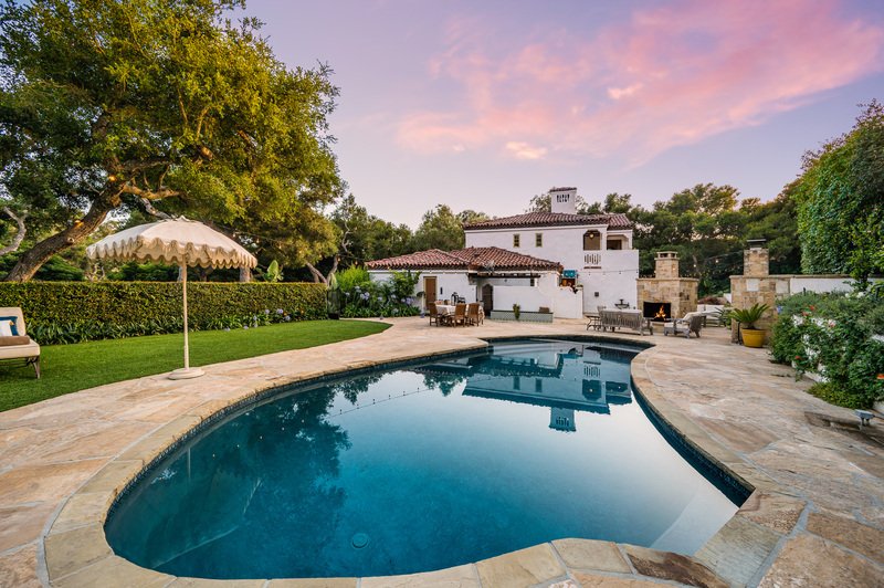 casa en venta en puebla con alberca y atardecer